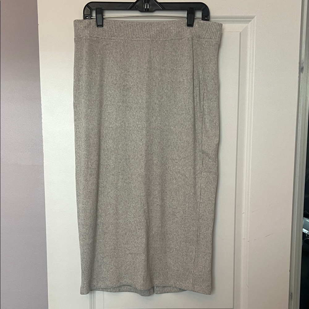 a new day Light Gray Pencil Skirt